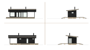 sauna 25 front drawing